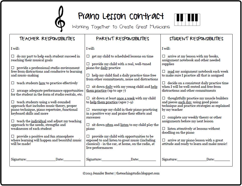 How to write a teacher contract